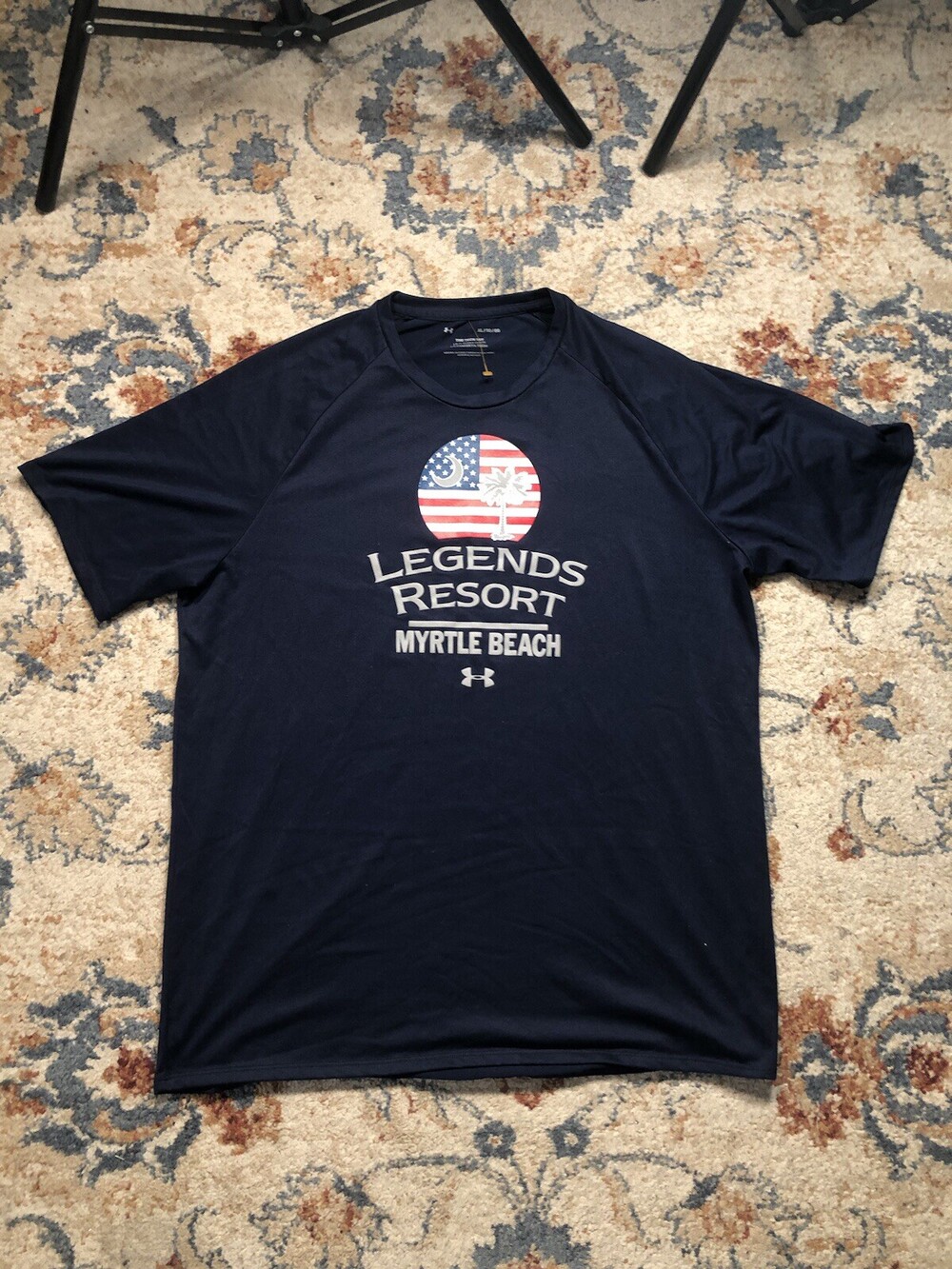 Under Armour The Tech Tee Legends Resorts Myrtle Beach Men’s Size XL Navy Blue